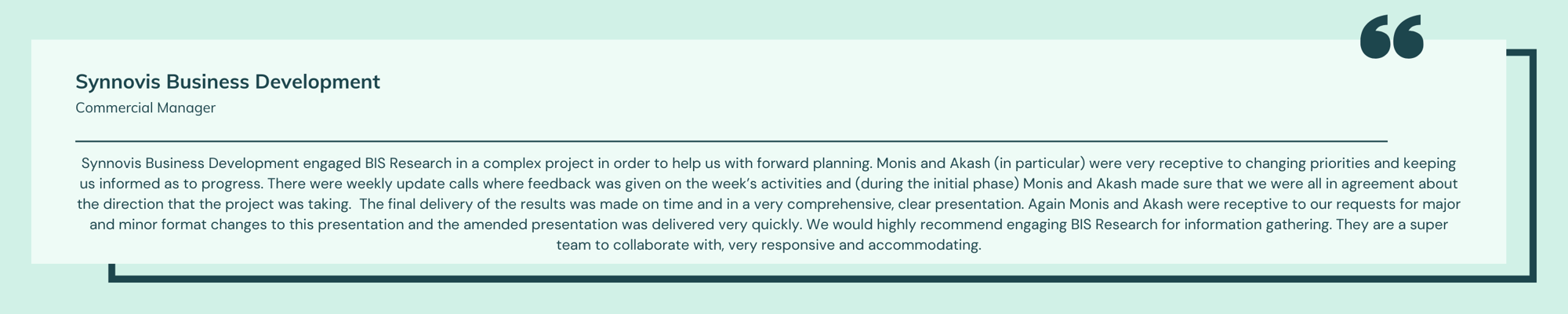 FGD Testimonial - BIS Research